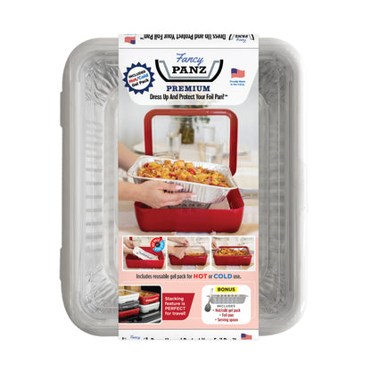 Fancy Panz® Premium - White/Grey Marble, Includes Hot/Cold Gel Pack